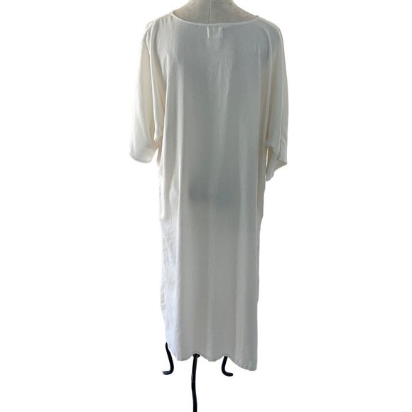 Nrk by Anarkh Womens Dress Size Small White Tunic High Low Side Slit Crew Neck - Picture 4 of 7